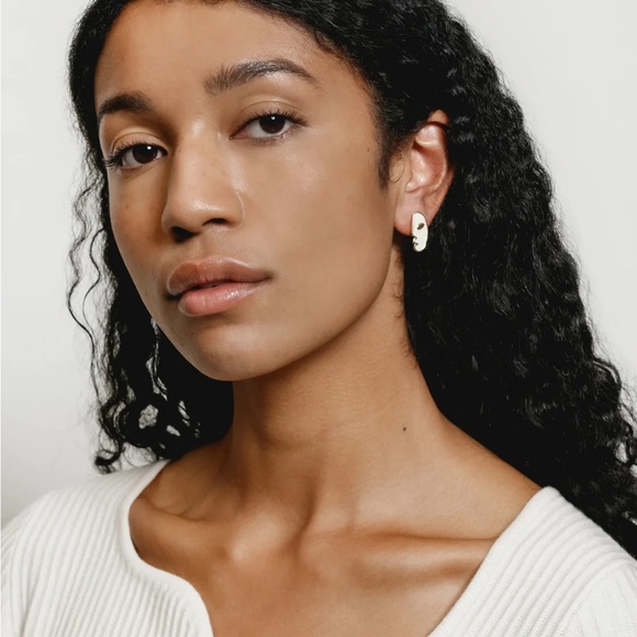 Wolf Circus Fiona Studs in Creme and Gold - Picture 2 of 5